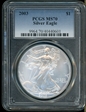 2003 $1 Silver Eagle MS70