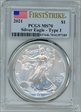 2021 $1 Silver Eagle - Type 1 First Strike MS70
