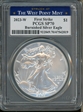 2023-W $1 Burnished Silver Eagle First Strike SP70