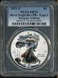 2021-S $1 Silver Eagle Rev PR - Type 2 Designer Edition PR70