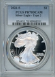 2021-S $1 Silver Eagle - Type 2 PR70DCAM