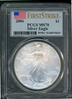 2006 $1 Silver Eagle First Strike MS70