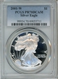 2001-W $1 Silver Eagle PR70DCAM