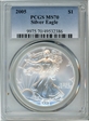 2005 $1 Silver Eagle MS70
