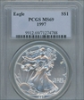 1997 $1 Silver Eagle MS69