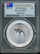 2017-P $1 Kangaroo Ag First Strike MS70