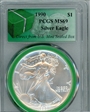 1990 $1 Silver Eagle MS69