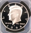 1998-S 50C Silver PR70DCAM