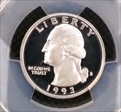 1993-S 25C Silver PR70DCAM