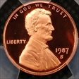1987-S 1C PR70DCAM