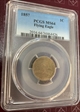 1857 1C Flying Eagle MS64