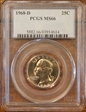 1968-D 25C MS66