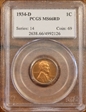 1934-D 1C MS66RD