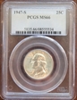 1947-S 25C MS66
