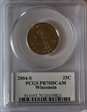 2004-S 25C Wisconsin PR70DCAM