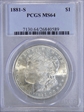 1881-S $1 MS64