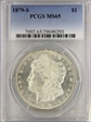 1879-S $1 MS65
