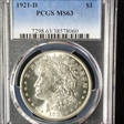 1921-D $1 MS63