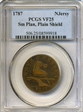 1787 NJ 1/2P Small Plan, Plain Shield VF25BN