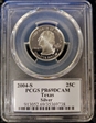 2004-S 25C Texas Silver PR69DCAM