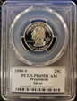 2004-S 25C Wisconsin Silver PR69DCAM