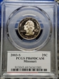 2003-S 25C Missouri PR69DCAM