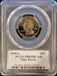 1999-S 25C New Jersey PR69DCAM