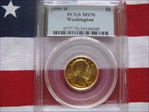 1999-W $5 Washington MS70