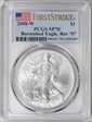 2008-W $1 Burnished Eagle, Rev '07 First Strike SP70