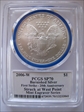 2006-W $1 Burnished Silver Eagle Mint Engraver Series FS 20th AnnMercanti Signature SP70