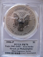 2006-P $1 Eagle-20th Anniv. Rev Pr First Strike Mint Engraver Series Mercanti PR70
