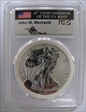 2011-P $1 Silver Eagle Rev PR FS 25th Ann ME Series Mercanti PR70