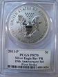 2011-P $1 Silver Eagle Rev PR 25th Anniversary Set First Strike PR70