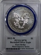 2012-W $1 Burnished Silver Eagle Mint Engraver Series FS Mercanti Signature SP70