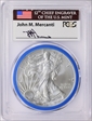 2011-W $1 Burnished Silver Eagle Mint Engraver Series FS Mercanti Signature SP70