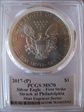 2017-(P) $1 Silver Eagle Mint Engraver Series Struck@Philly FS Mercanti MS70