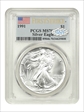 1991 $1 Silver Eagle First Strike MS70