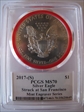 2017-(S) $1 Silver Eagle Struck at San Francisco Mint Mercanti MES MS70