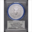 2018-W $1 Burnished Silver Eagle Mint Engraver Series Mercanti FDI Philly SP70