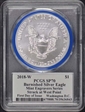 2018-W $1 Burnished Silver Eagle Mint Engraver Series Mercanti FDI Washington DC SP70