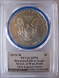 2015-W $1 Burnished Silver Eagle Mint Engraver Series Mercanti Signature SP70