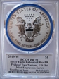 2019-W $1 Silver Eagle Enhanced Rev PR Pride of Two Nations, U.S. Set FDI Mint E Mercanti PR70