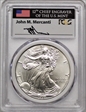 1997 $1 Silver Eagle Mint Engraver Series Mercanti MS70