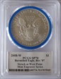 2008-W $1 Burnished Eagle, Rev '07 Mint Engraver Series Mercanti Flag Signature SP70