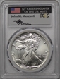 1991 $1 Silver Eagle Mint Engraver Series Mercanti MS70