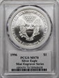 1996 $1 Silver Eagle Mint Engraver Series Mercanti MS70