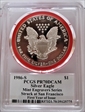 1986-S $1 Silver Eagle Mint Engraver Series Mercanti SF PR70DCAM
