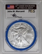 2020-W $1 Burnished Silver Eagle First Day of Issue Mint Engravers Series Mercanti SP70