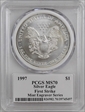 1997 $1 Silver Eagle First Strike Mint Engraver Series Mercanti MS70