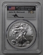 2018 $1 Silver Eagle Mint Engraver Series Mercanti Flag Signature MS70